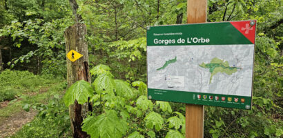 Signalisation de la réserve forestière des Gorges de l&rsquo;Orbe